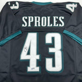 Autographed/Signed Darren Sproles Philadelphia Black Jersey Beckett BAS COA