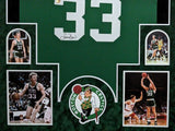 SUEDE FRAMED BOSTON CELTICS LARRY BIRD AUTOGRAPHED SIGNED JERSEY LARRY BIRD HOLO