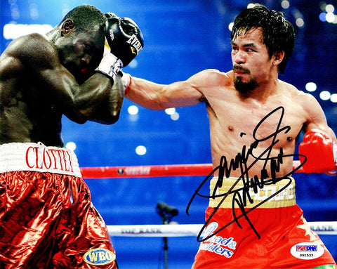 Manny 'Pacman' Pacquiao Signed Boxing Puching Opponent 8x10 Photo - PSA/DNA