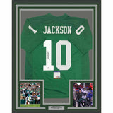 FRAMED Autographed/Signed DESEAN JACKSON 33x42 Kelly Green Jersey PSA/DNA COA