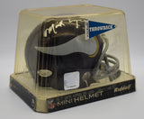 Mick Tingelhoff HOF Vikings Signed/Inscribed Mini Football Helmet JSA 212268
