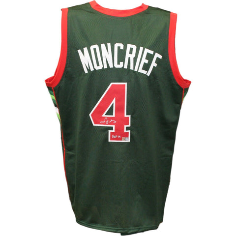 Sydney Moncrief Autographed/Signed Pro Style Green Jersey HOF Beckett 43449