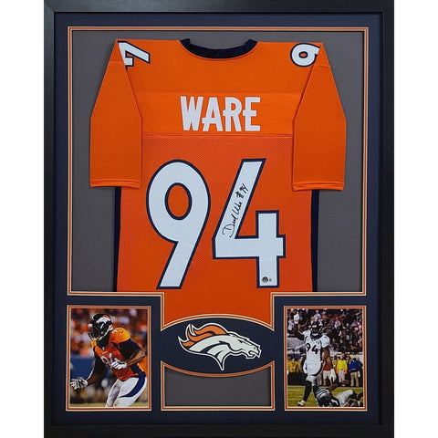 Demarcus Ware Autographed Signed Framed Denver Broncos Jersey BECKETT
