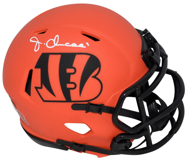 JA'MARR CHASE SIGNED CINCINNATI BENGALS RAVE SPEED MINI HELMET BECKETT