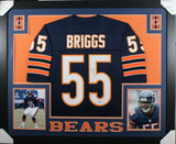 LANCE BRIGGS (Bears navy SKYLINE) Signed Autographed Framed Jersey JSA