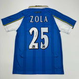 Autographed/Signed Gianfranco Zola Chelsea FC Blue Jersey Beckett BAS COA