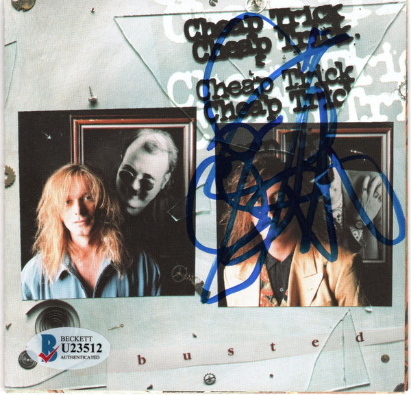 Rick Nielsen Signed Cheap Trick Busted CD Cover With Disc Beckett Authenticated