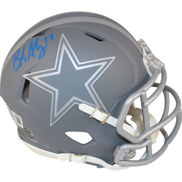 Brandon Aubrey Autographed Dallas Cowboys Mini Helmet Slate Beckett 50960