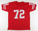 Travis Frederick Signed Wisconsin Badgers Jersey (Beckett Hol) 5xPro Bowl Center