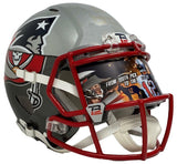 TOM BRADY Autographed Patriots / Bucs Mashup Authentic Helmet FANATICS LE 12