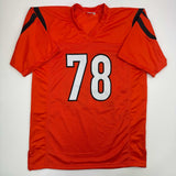 Autographed/Signed Anthony Munoz Cincinnati Orange Jersey Beckett BAS COA