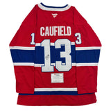 Autographed/Signed Cole Caufield Montreal Canadiens Red Jersey Fanatics COA