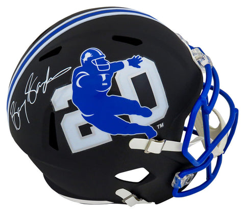 Barry Sanders Signed Lions Barry Sanders Logo Riddell F/S Rep Helmet - (SS COA)