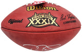 Tom Brady Autographed NFL Leather SB XXXIX Logo Football Fanatics AA0104084