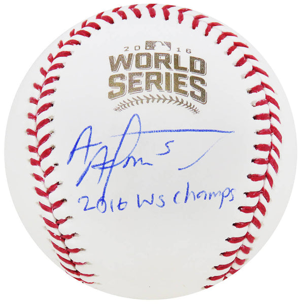 Albert Almora Signed Rawlings 2016 World Series Baseball w/2016 Champs- (SS COA)