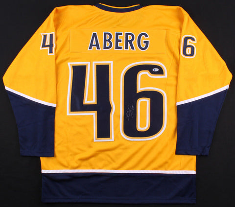 Pontus Aberg Signed Nashville Predators Jersey (Beckett COA) NHL Career 2011-Now