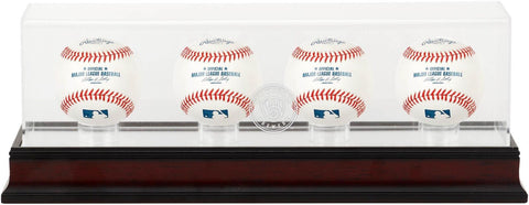 Milwaukee Brewers Mahogany 4-Baseball Display Case