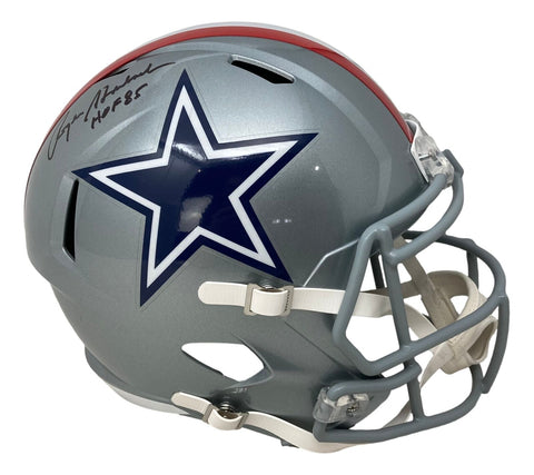 Roger Staubach Signed Dallas Cowboys FS 1976 Replica Speed Helmet HOF 85 BAS