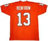CLEMSON TIGERS HUNTER RENFROW AUTOGRAPHED ORANGE JERSEY BECKETT BAS QR 205669