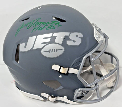 Joe Namath Signed Jets Riddell Slate Speed Authentic Helmet HOF 85 Auto Fanatics