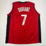 Autographed/Signed Kevin Durant Houston Red Basketball Jersey Beckett BAS COA