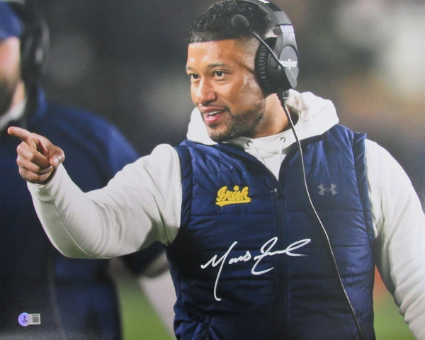 Marcus Freeman Coach Notre Dame Signed/Autographed 16x20 Photo Beckett 204927