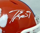 TRAVIS ETIENNE AUTOGRAPHED CLEMSON ORANGE SPEED MINI HELMET BECKETT 193989