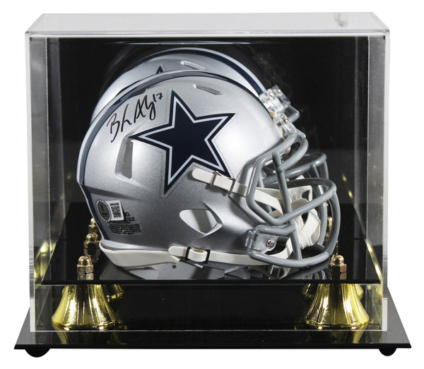 Cowboys Brandon Aubrey Authentic Signed Speed Mini Helmet W/ Case BAS Witnessed