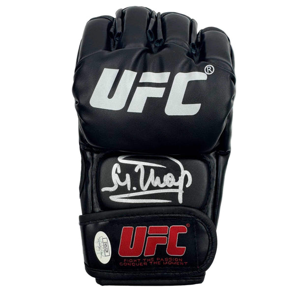 Autographed/Signed Sharaputdin Magomedov UFC MMA Black Glove Beckett BAS COA