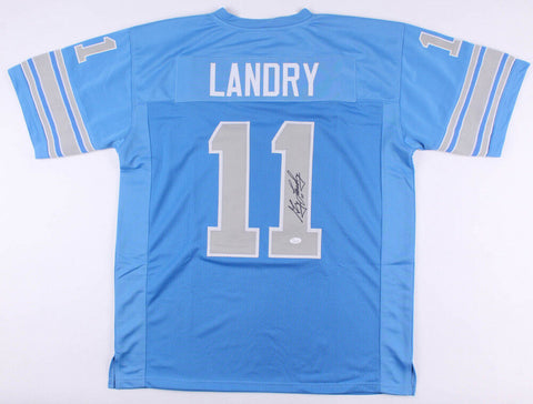 Greg Landry Signed Lions Jersey (JSA COA) Detroit Starting Q.B. (1968-1978)