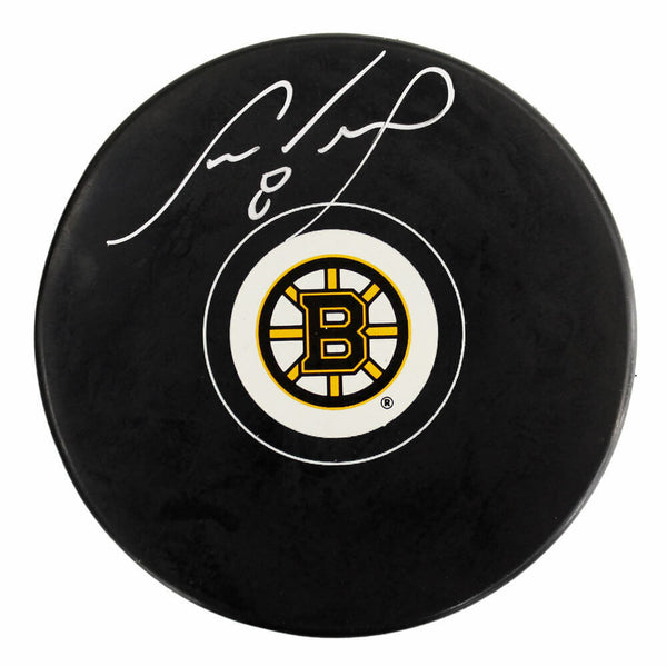 CAM NEELY Signed Boston Bruins Logo Hockey Puck - SCHWARTZ