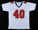 Mike Alstott Signed Tampa Bay Buccaneers Jersey (Beckett COA) 6xPro Bowl Full Bk