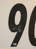 FRAMED PITTSBURGH STEELERS TJ WATT AUTOGRAPHED SIGNED JERSEY BECKETT HOLO