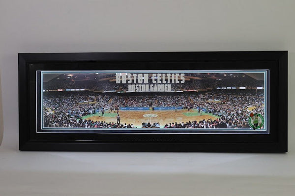 Boston Celtics TD Garden Panoramic Photo - Shadowbox Lighted Framed