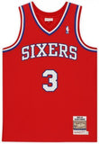 Allen Iverson Philadelphia 76ers Signed Red 2002-03 Mitchell & Ness Jersey