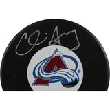 Chris Drury Autographed/Signed Colorado Avalanche Logo Puck Beckett 56515
