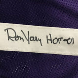 Autographed/Signed RON YARY "HOF 01" Minnesota Purple Football Jersey JSA CO