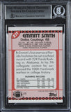 Cowboys Emmitt Smith Signed 1990 Topps Traded #27T Rookie Card BAS Slabbed