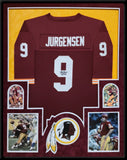 FRAMED IN SUEDE WASHINGTON FOOTBALL SONNY JURGENSEN AUTOGRAPHED JERSEY JSA COA