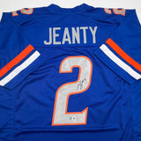 Autographed/Signed Ashton Jeanty Boise State Blue College Jersey Beckett BAS COA