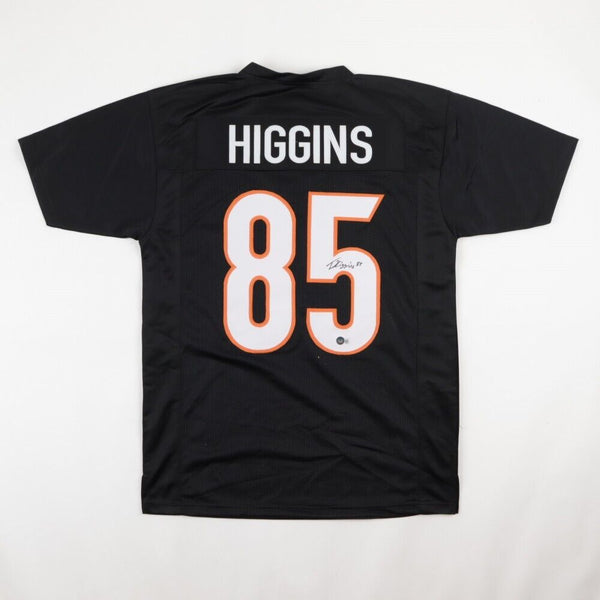 Tee Higgins Signed Cincinnati Bengals Black Jersey (Beckett) Ex Clemson W.R.