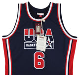 Knicks Patrick Ewing Signed Navy Blue 1992 Team USA M&N Authentic Jersey BAS