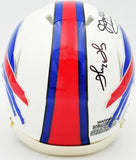 KELLY, THOMAS & REED AUTOGRAPHED BILLS TEAM GREATS MINI HELMET BECKETT 236172