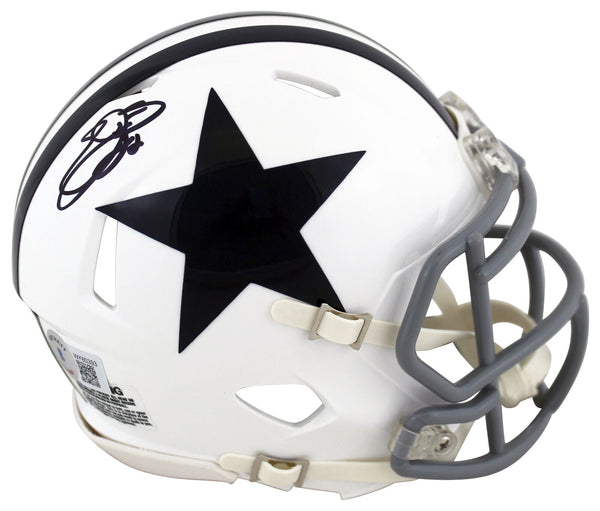 Cowboys Emmitt Smith Authentic Signed 1960-63 TB Speed Mini Helmet BAS Witnessed