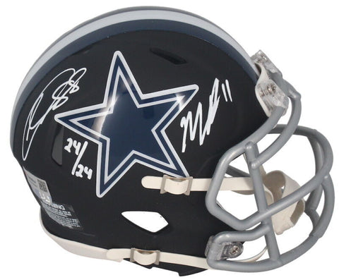 Micah Parsons / CeeDee Lamb Autographed Cowboys Speed Mini Helmet Fanatics LE 24