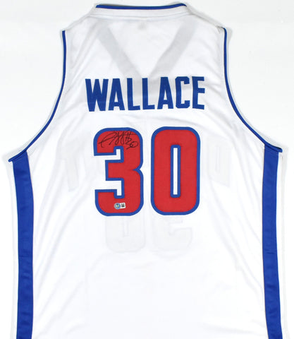 Rasheed Wallace Autographed White Pro Style Jersey - Beckett W Hologram *Black