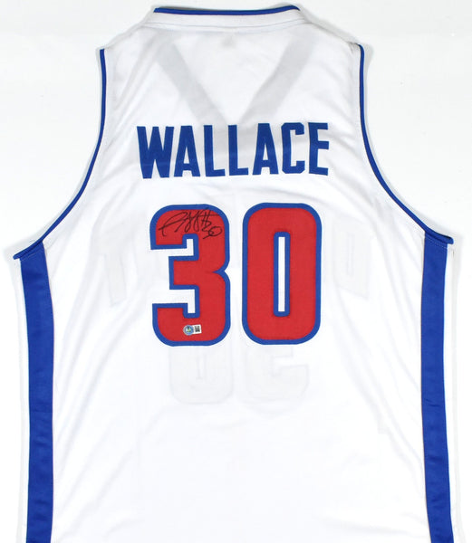 Rasheed Wallace Autographed White Pro Style Jersey - Beckett W Hologram *Black