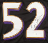 Ray Lewis Signed Baltimore Ravens Pro Cut Black Jersey (Beckett) 13xPro Bowl L.B