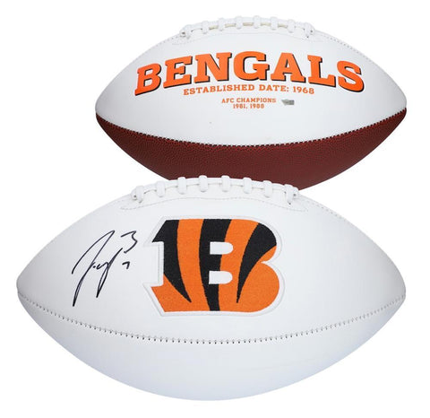 Joe Burrow Autographed Cincinnati Bengals White Panel Football Fanatics