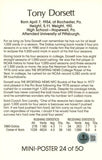 Tony Dorsett Autographed Dallas Cowboys Mini Poster 24/50 Beckett 46102